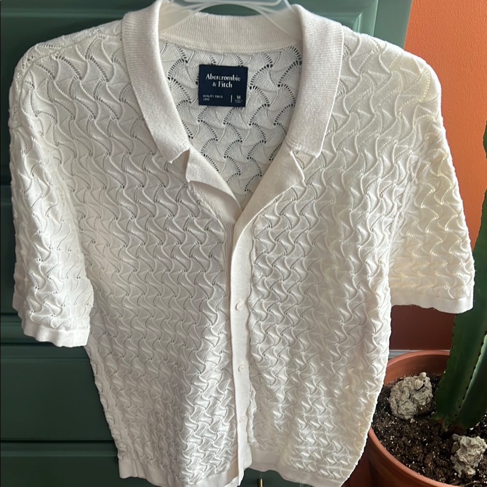 Abercrombie & Fitch Cream Knit Cardigan